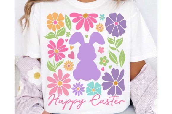 A Boho Easter Bunny Design for T-Shirts & Craft Graphics