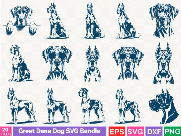 A Designer's Look at the Great Dane Dog SVG Bundle