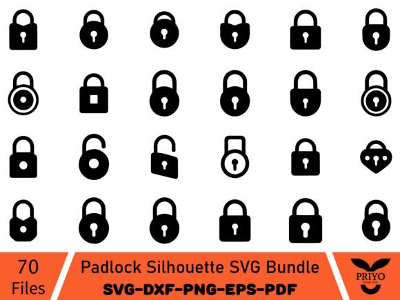 A Designer's Look at the Padlock Silhouette Graphics Bundle