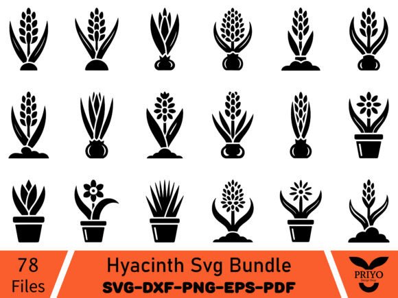 A Hyacinth SVG Bundle for Elegant Marketing Graphics