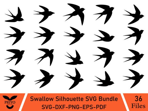A Professional Review of the Swallow Silhouette SVG Bundle