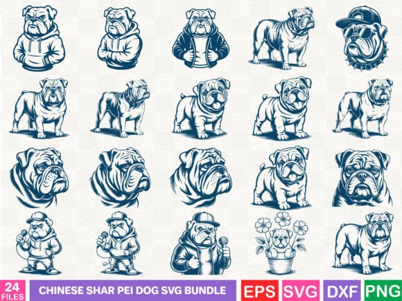 A Shar Pei SVG Bundle for Graphics & Illustrations