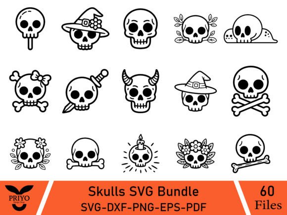 A Skull Graphics Bundle for Your Darker Illustrations