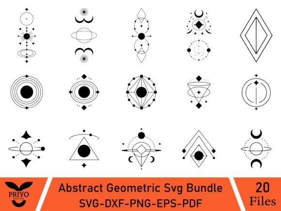 A Versatile Abstract Geometric Graphics Bundle for Modern Projects