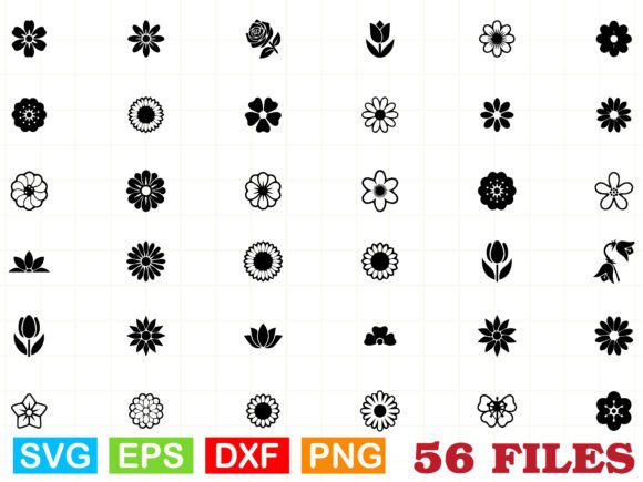 Cute Flower SVG Icon for Product Graphics