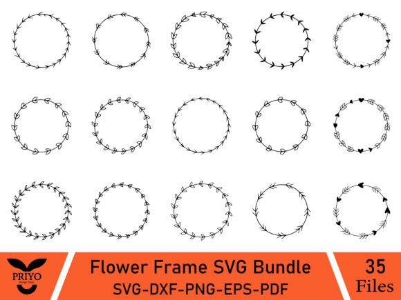 Flower Frame SVG Bundle: Versatile Graphics for Editorial Design