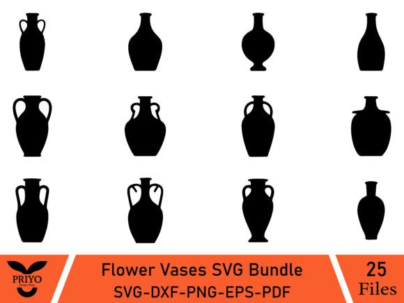 Flower Vases SVG Bundle: A Graphics Asset for Creative Product Illustrations
