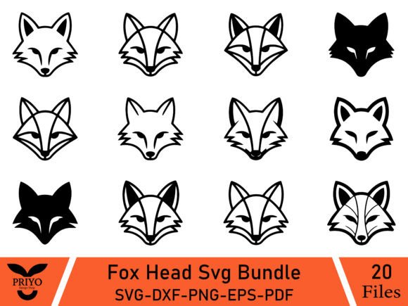 Fox Head Svg Bundle: An Illustrative Graphics Review