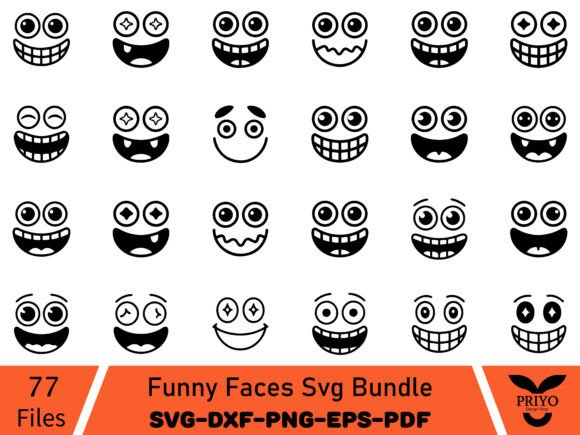 Funny Faces Graphics for Playful Brand Illustrations