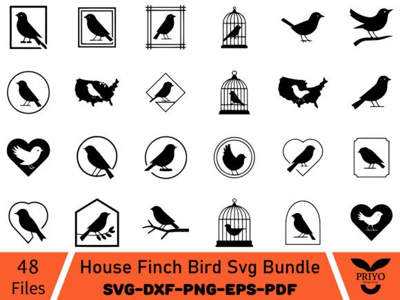 House Finch SVG Graphics for Crafting & Illustrations