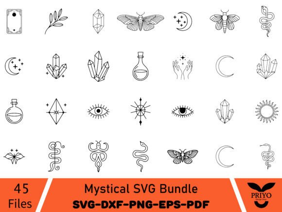Mystical SVG Bundle: Graphics for Magical Crafting