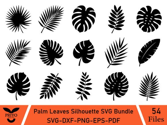 Palm Leaves SVG Bundle for Graphics and Decorative Use