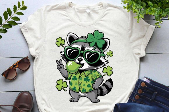 Seasonal Graphics and Illustrations: A Funny Raccoon St Patrick’s Day PNG SVG Review