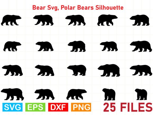 Silhouette Graphics for Timeless Polar Bear Illustrations