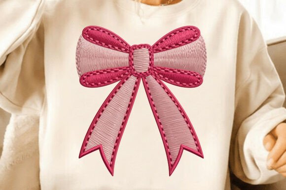 The Pink Bow Coquette Girly Bow Design for Graphics and T-Shirt Brands