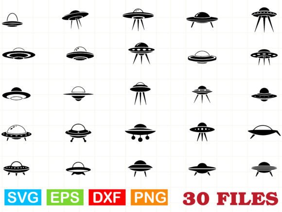 UFO Graphics: Silhouettes for Modern Design Projects